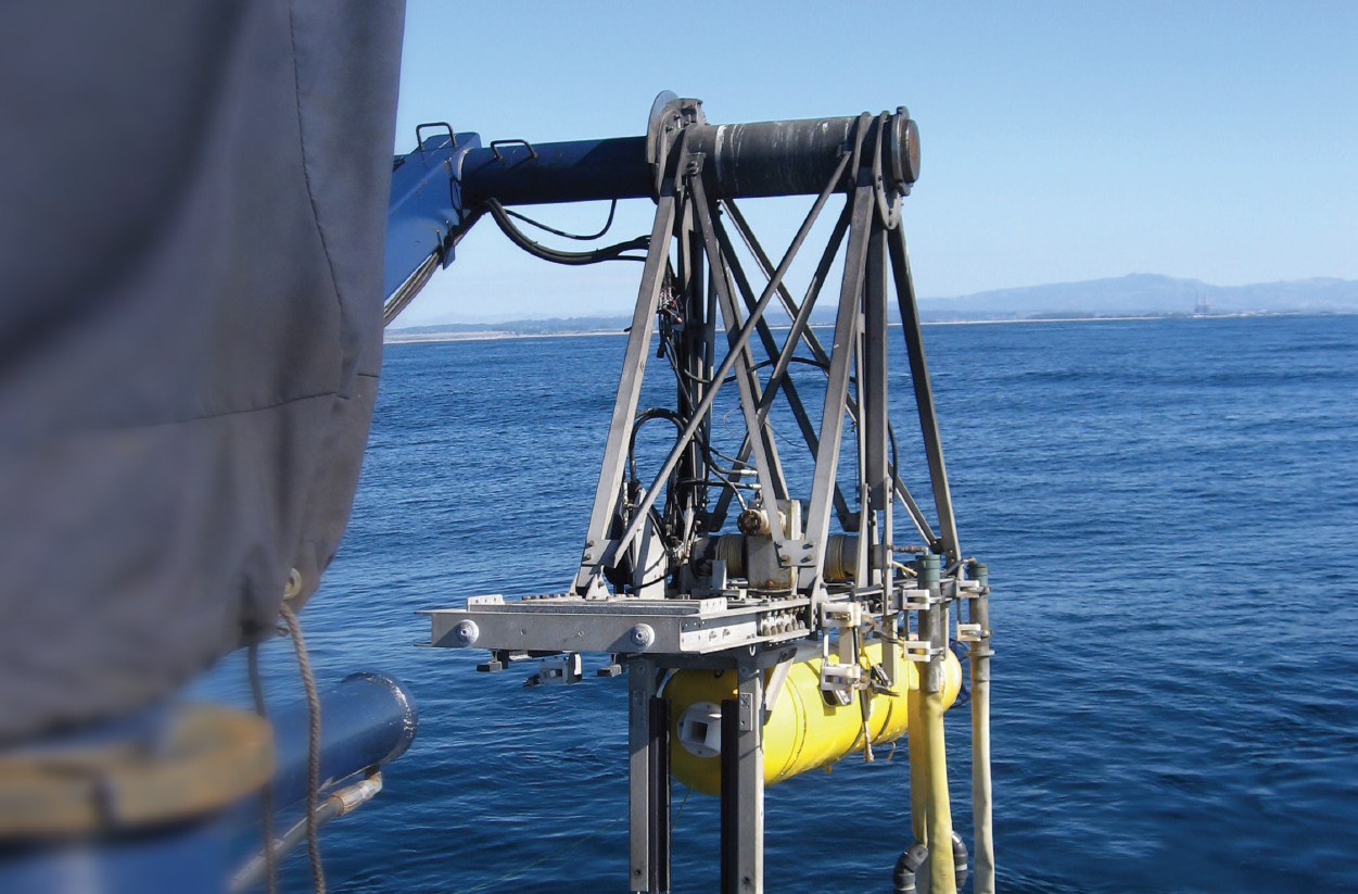 Canadian ocean technology equipment being deployed at sea